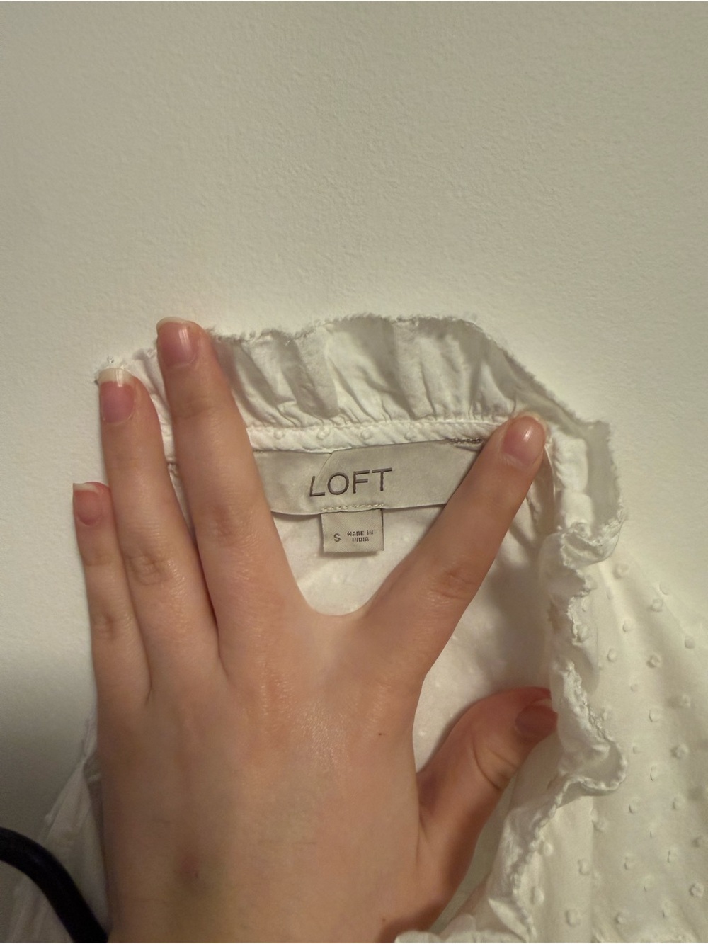LOFT Ruffle Mockneck Blouse - Picture 2 of 2